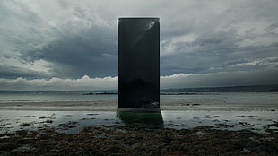 brown sandy beach, nature, landscape, Monolith, 2001: A Space Odyssey