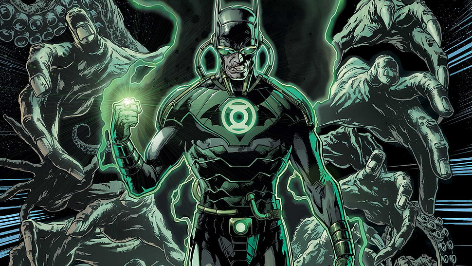 Green Lantern illustration, DC Comics, Dark Multiverse, Dawnbreaker, Green Lantern HD wallpaper