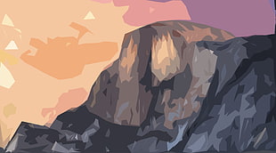 mountain illustration, artwork