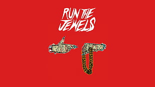 two white and black printed wall decors, run the jewels 2, minimalism