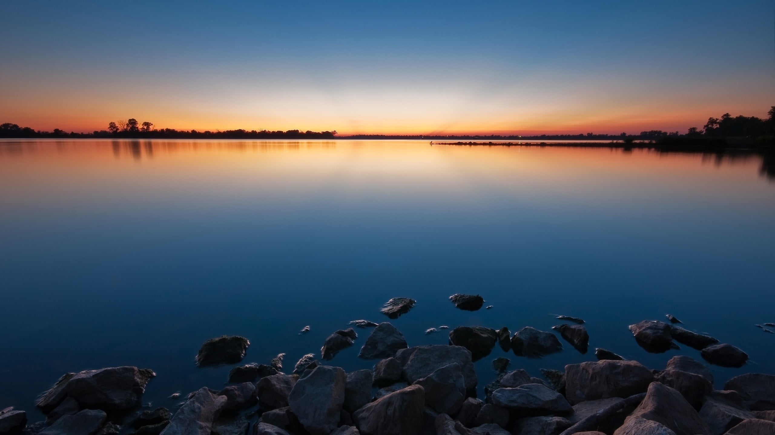 landscape photography of body of water, water, lake, landscape, sky