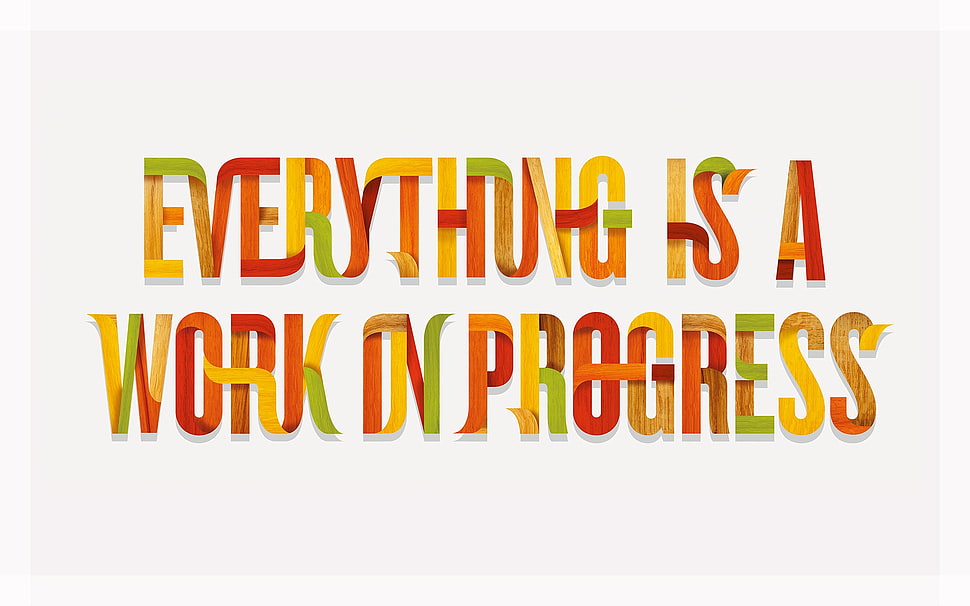 multicolored text on white background, quote, typography, digital art, artwork HD wallpaper