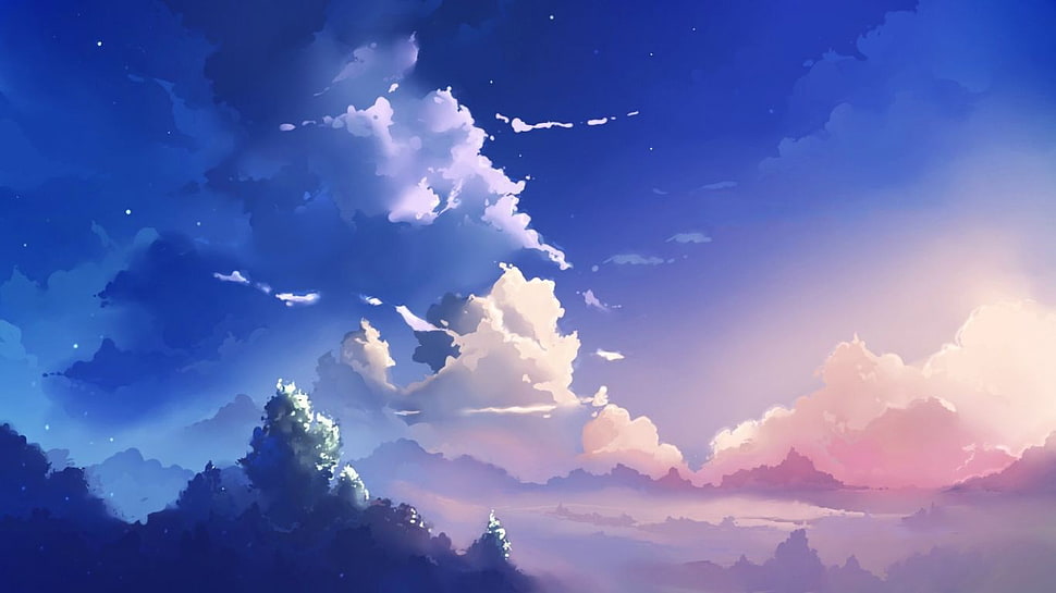 skies and clouds art, sky HD wallpaper