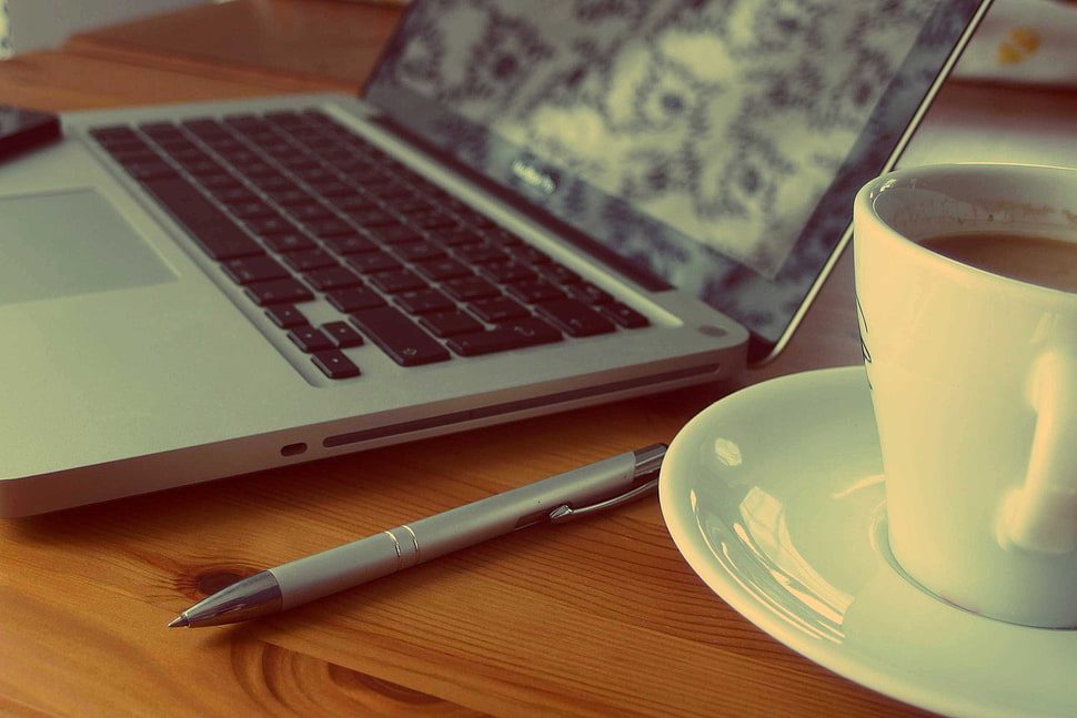 white ceramic coffee cup HD wallpaper