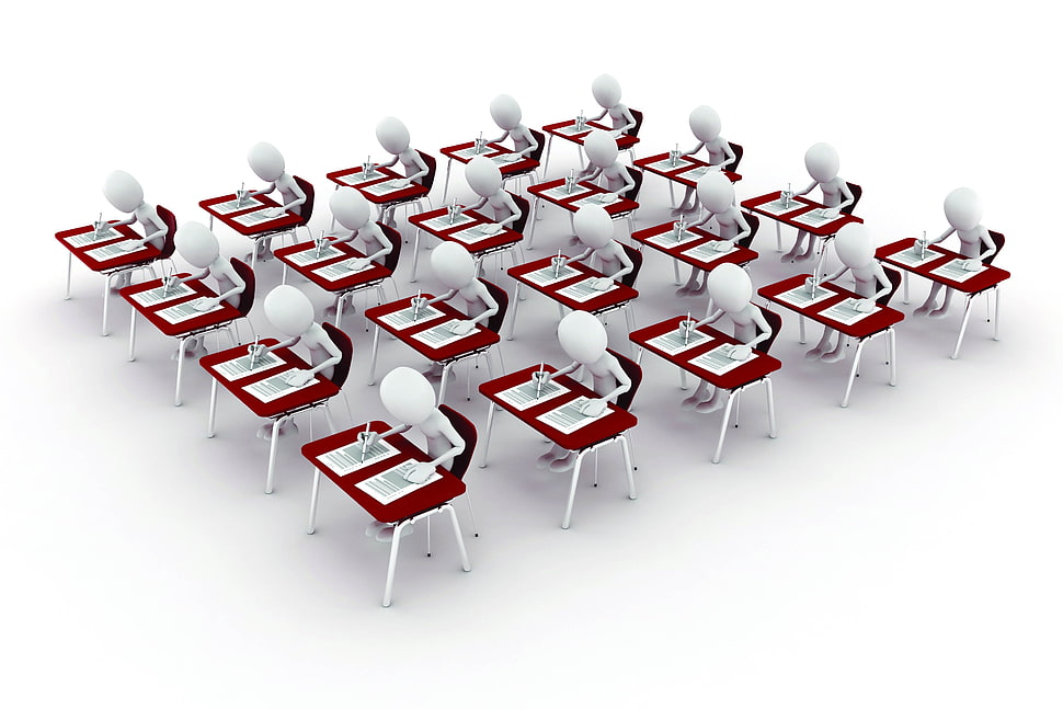 Men,  Desks,  Test,  White background HD wallpaper
