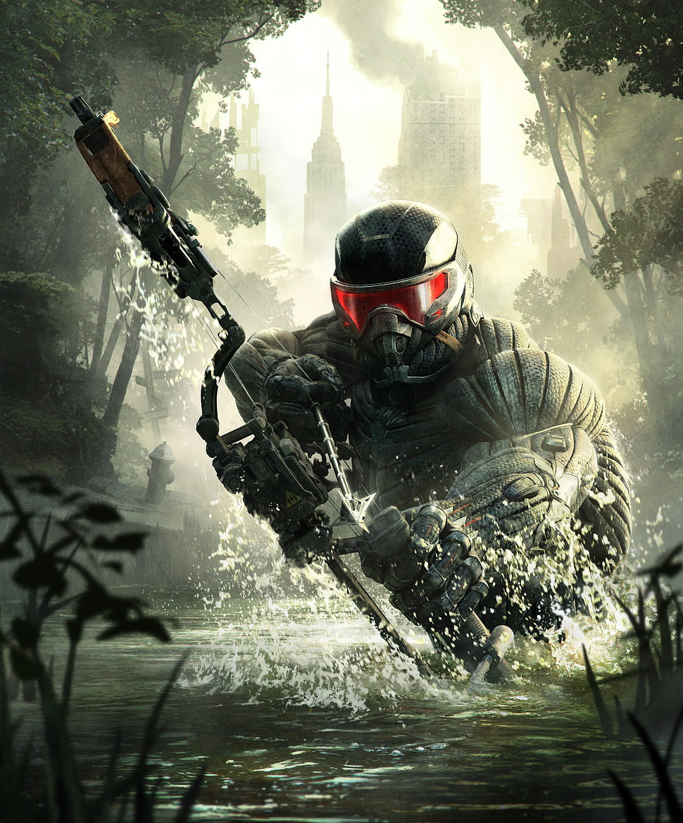 soldier using bow 3D wallpaper, Crisis 3 HD wallpaper