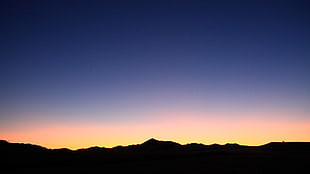 silhouette hill, sunset, sunlight, dark, sky