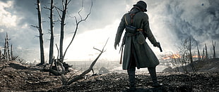 white long-sleeve coat and pants, Battlefield 1, EA DICE, World War I, soldier HD wallpaper