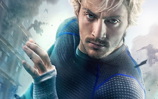 Marvel Averngers character poster, Avengers: Age of Ultron, Quicksilver, Aaron Taylor-Johnson HD wallpaper