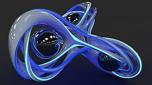 blue, gray, and black glass