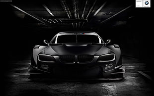 black sport car, car, BMW HD wallpaper