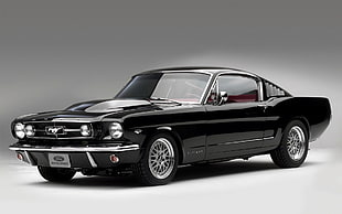 black Ford Mustang, car, Ford Mustang