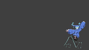 blue haired anime character illustration, Kagerou Project, Takane Ene, anime, minimalism