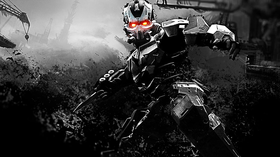 red eye robot digital wallpaper, video games, Killzone HD wallpaper
