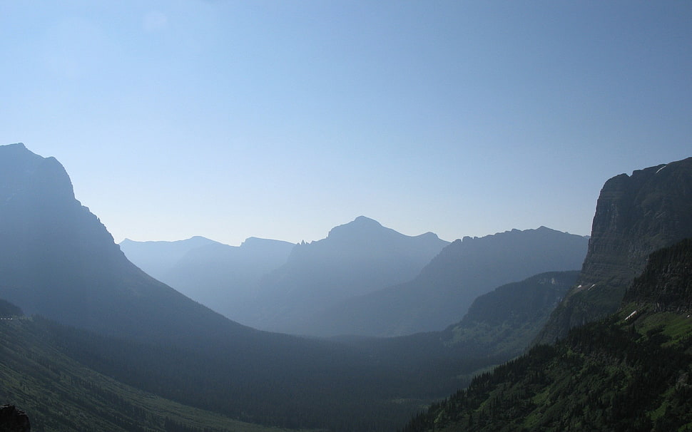 areal photo valley HD wallpaper