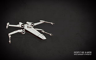 Star Wars X-Wing Fighter illustration, Star Wars, X-wing, minimalism, spaceship