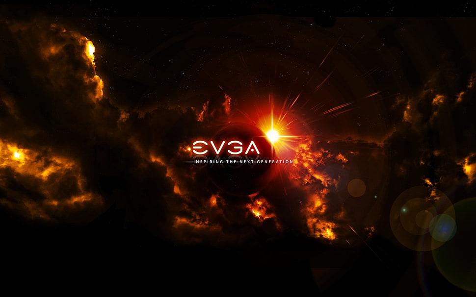 black and red LED light, EVGA HD wallpaper
