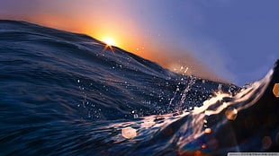 body of water, water, sea, waves, Sun HD wallpaper