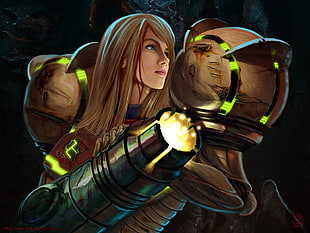 female game character, video games, Metroid, Samus Aran HD wallpaper