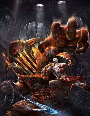 HD game wall paper, video games, God of War, artwork, God of War III HD wallpaper