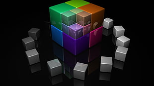 Cube 3D illustration