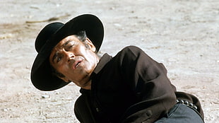men's black hat, movies, western, Henry Fonda