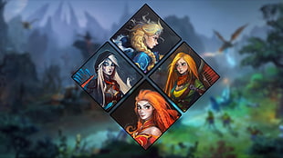 female Dota 2 characters wallpaper, Dota 2, Drow Ranger, Lina, Windranger