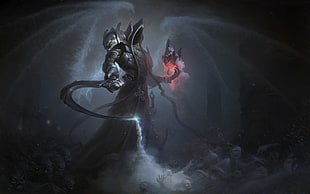 man holding sickle and orb digital wallpaper, Diablo, Diablo III, video games, fantasy art HD wallpaper