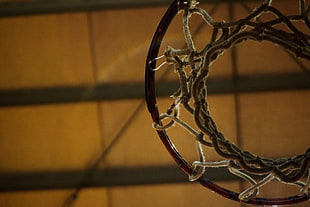 red and white basketball hoop HD wallpaper