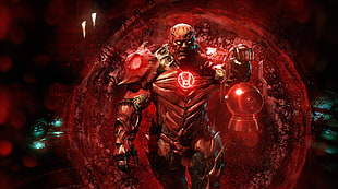 male character holding lamp digital wallpaper, Injustice 2, video games, DC Comics, Green Lantern