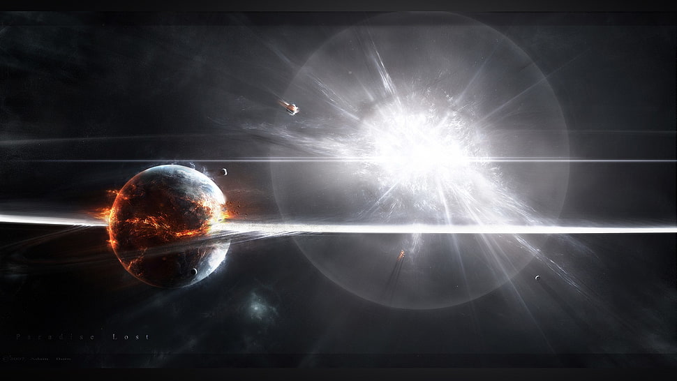 cosmic explosion wallpaper, space, digital art, apocalyptic, space art HD wallpaper