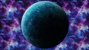 blue planet, space, nebula HD wallpaper