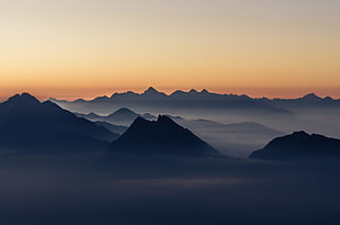 aerial photo of a mountain range, aosta valley HD wallpaper