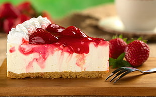 strawberry cake, food, Cheesecake