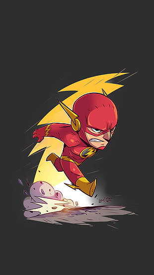 The Flash character illustration, superhero, Flash, DC Comics