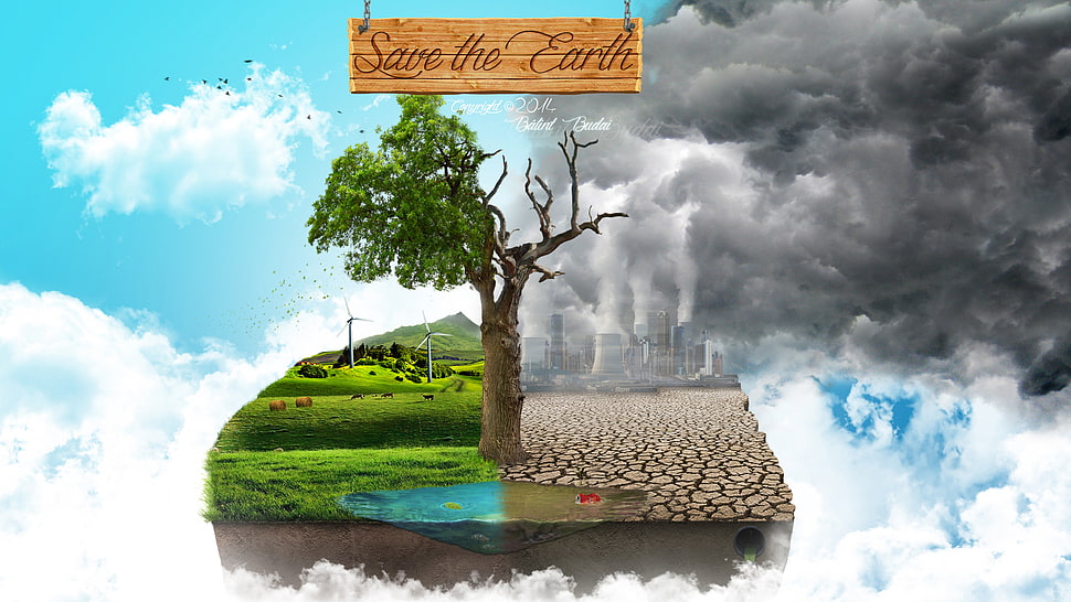 save the earth graphics art HD wallpaper