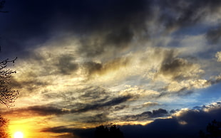 cloudy day during sunset