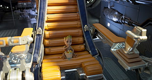 Guardians of the Galaxy Groot, Guardians of the Galaxy Vol. 2, Baby Groot, chair, Milano (spacecraft) HD wallpaper