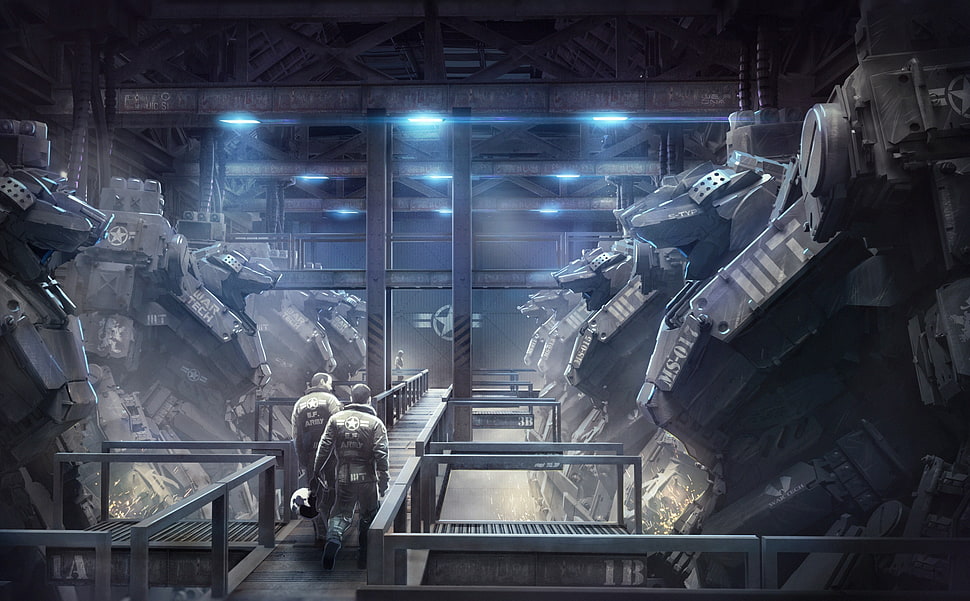game application wallpaper, futuristic, mech HD wallpaper