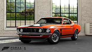 orange Dodge coupe, car, video games, Forza Motorsport 5, Ford Mustang Boss 302