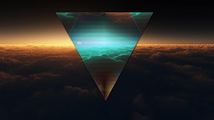 brown cloud, abstract, polyscape, triangle HD wallpaper