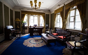 brown wooden dresser with mirror, living rooms, interior, interior design HD wallpaper