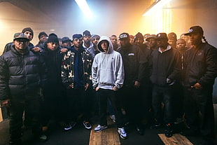 men's gray pullover hoodie, Marshall Mathers, Eminem, Royce da 5'9, shadyxv