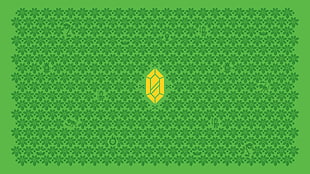 yellow rupee diamond illustration, rupee, The Legend of Zelda, minimalism, video games