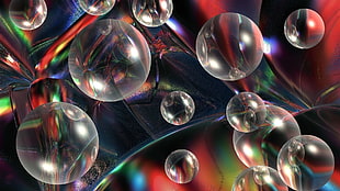 multicolored particles illustration
