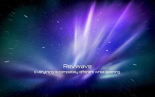 Revwave logo, music, texture, space, nebula