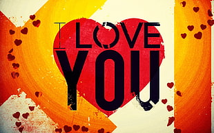 I Love You text with red heart background digital wallpaper