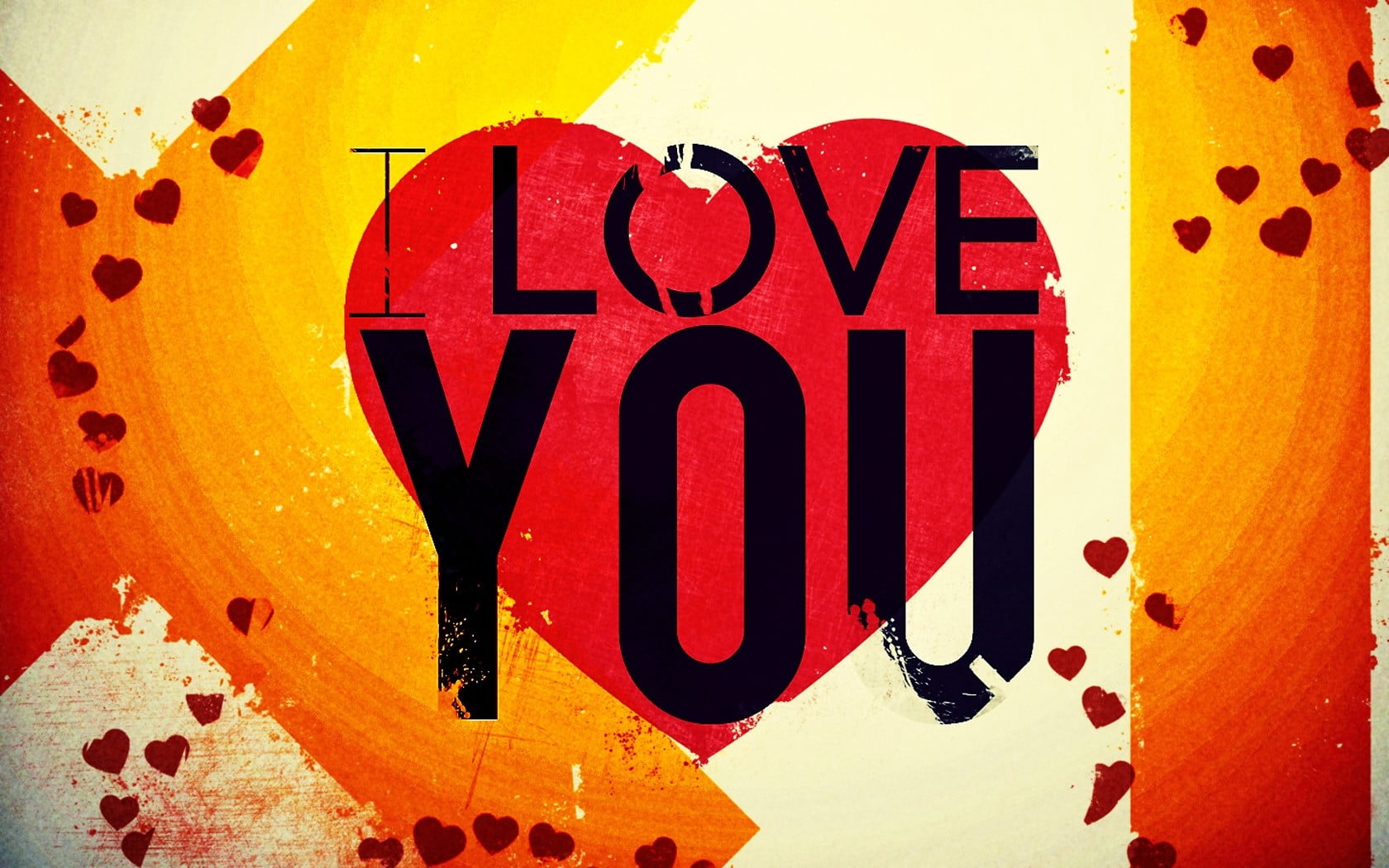 I Love You text with red heart background digital wallpaper