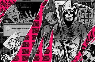 grim reaper comic illustration HD wallpaper