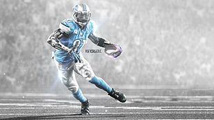 blue and gray action figure, NFL, American football, athletes, Detroit Lions HD wallpaper
